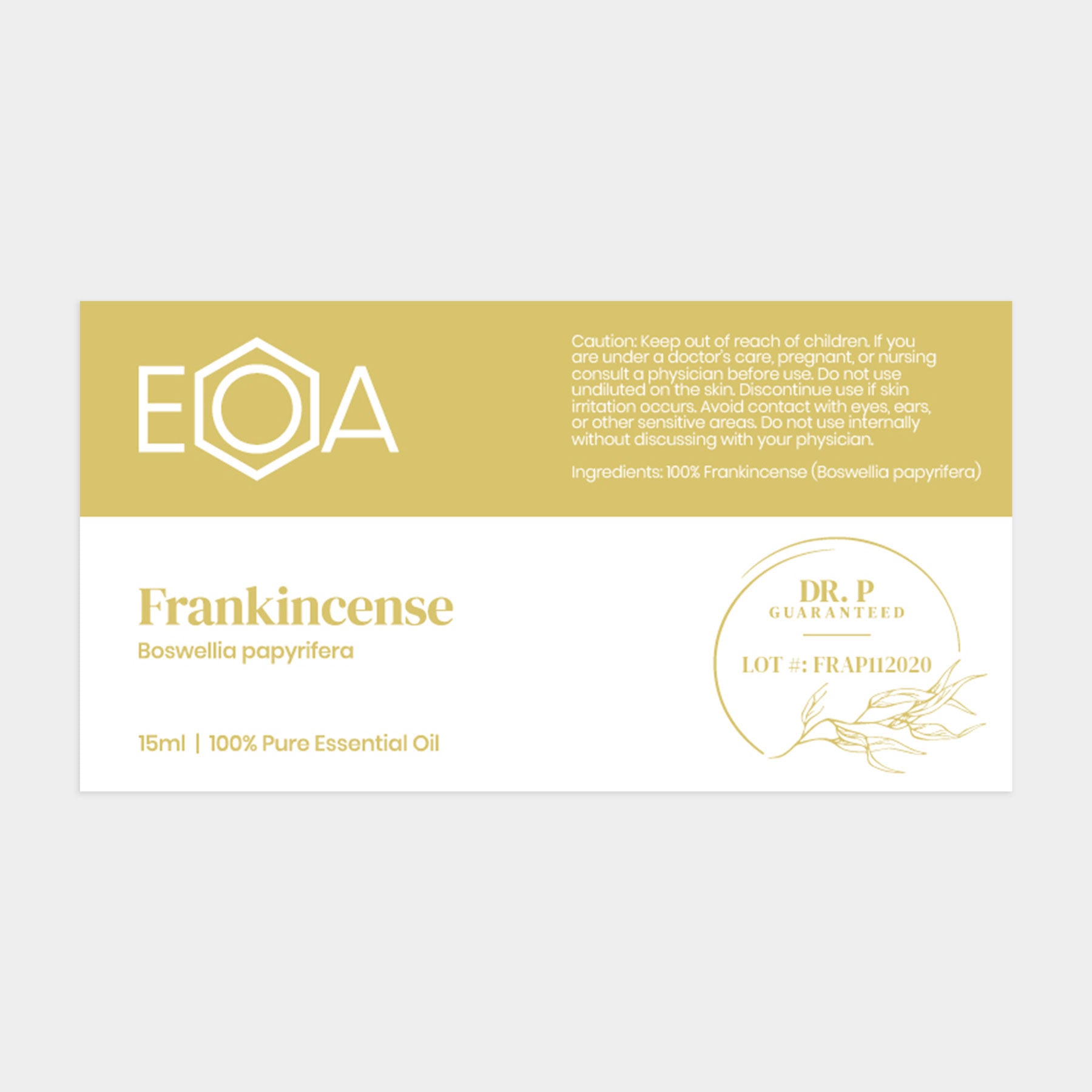 Frankincense, Vital Oil (Papyrifera) - 15ml